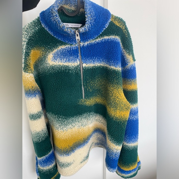 Zara men multi color sweater / sweatshirt - Picture 2 of 2